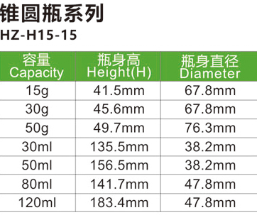 锥圆瓶系列HZ-H15-15