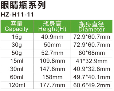 眼睛瓶系列HZ-H11-11